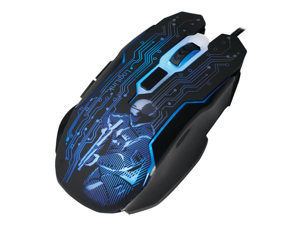 Logilink   Gaming   Mus   Optisk   Kabling   Sort