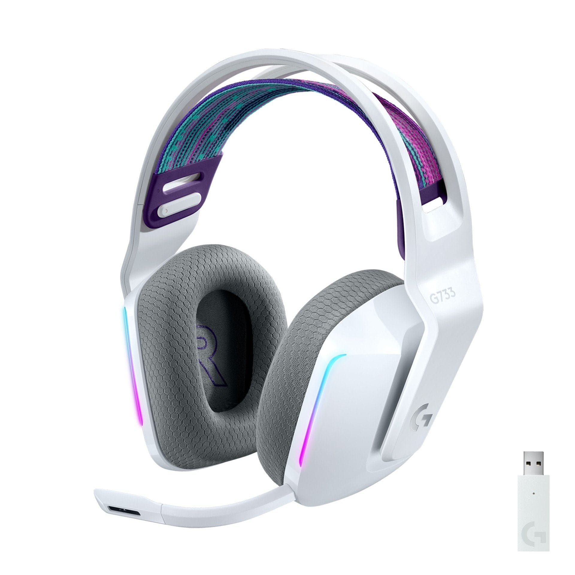Logitech   G733   Lightspeed   Headset   Hvid       4ghz   Geekd   Dk