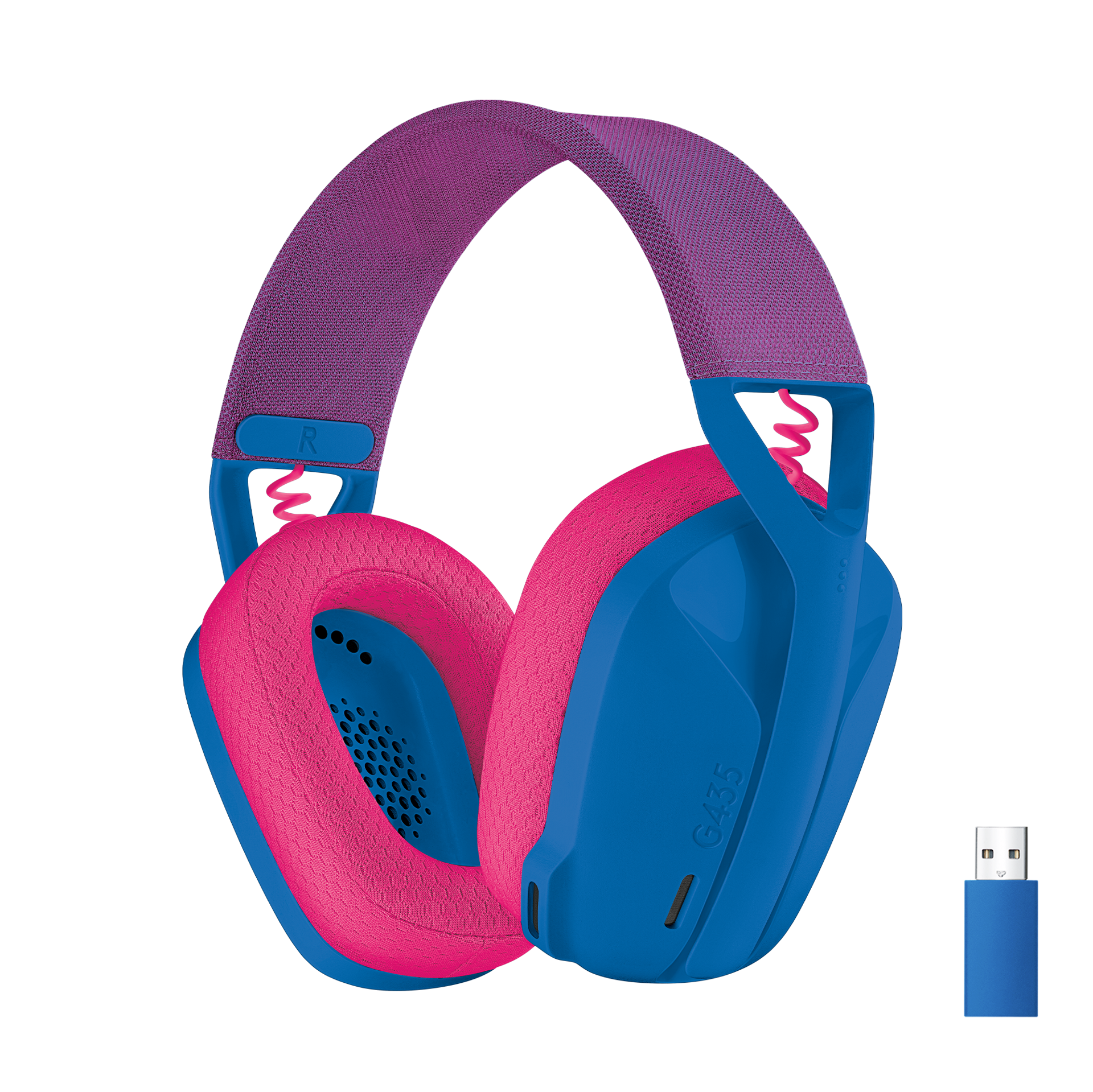 Logitech   G435   Lightspeed   Trådløs   Gaming   Headset   Blå   Geekd   Dk