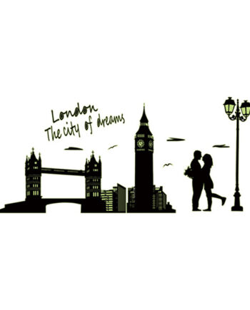 London   Wallsticker   Der   Lyser   I   Mørket    160x70cm