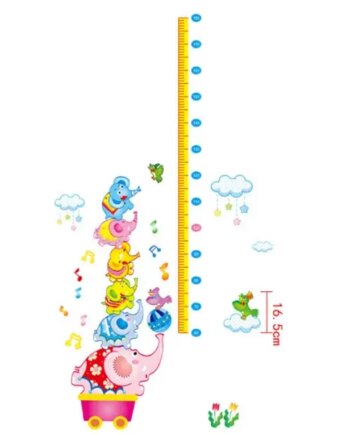 Målebånds   Wallsticker    Balancerende   Elefanter    Fra   60 - 180cm