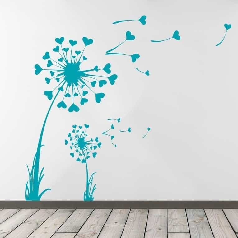 Mælkebøtte   Hjerte   Wallsticker