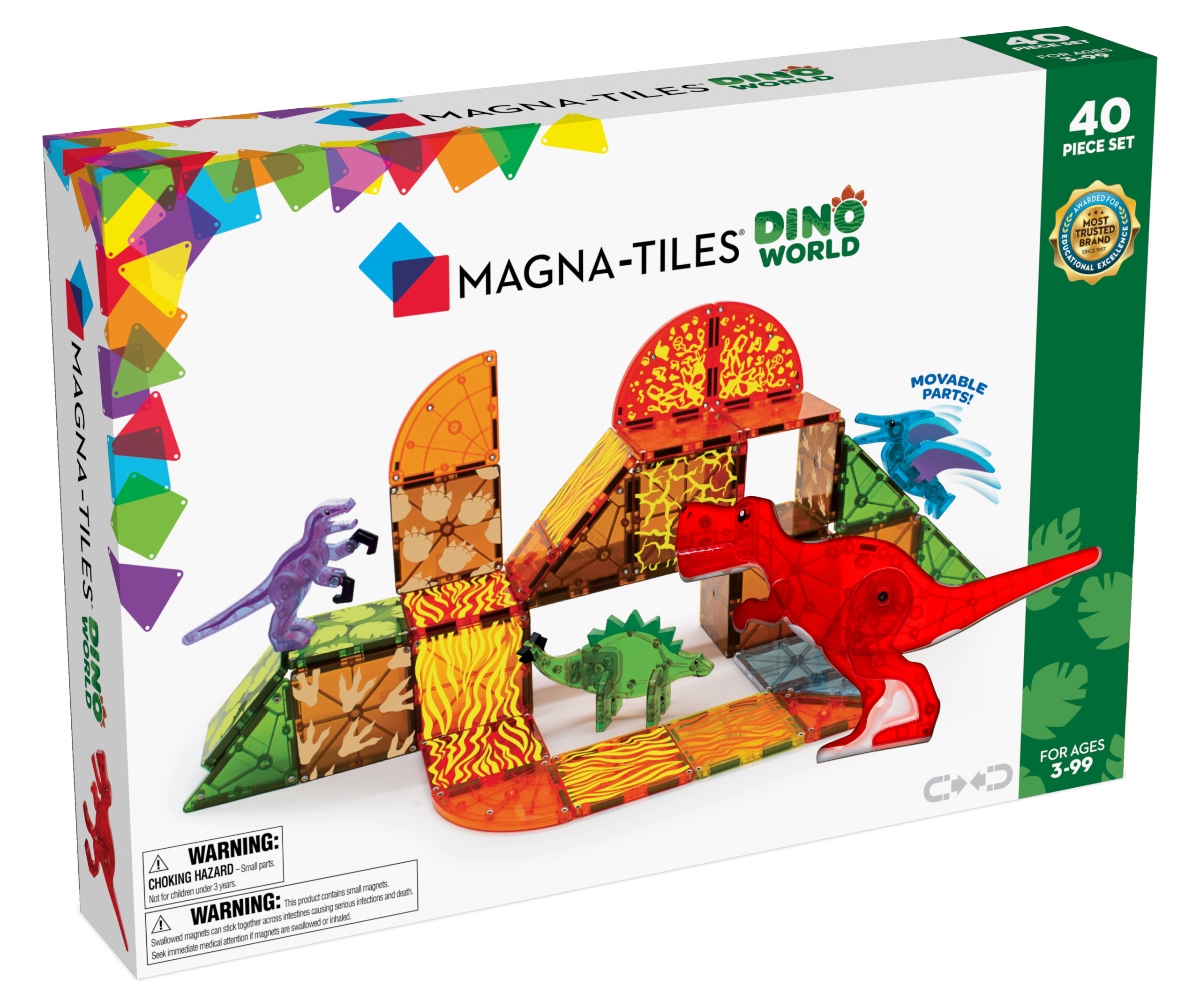 Magna - Tiles Dino World Magnetisk Byggesæt Geekd Dk