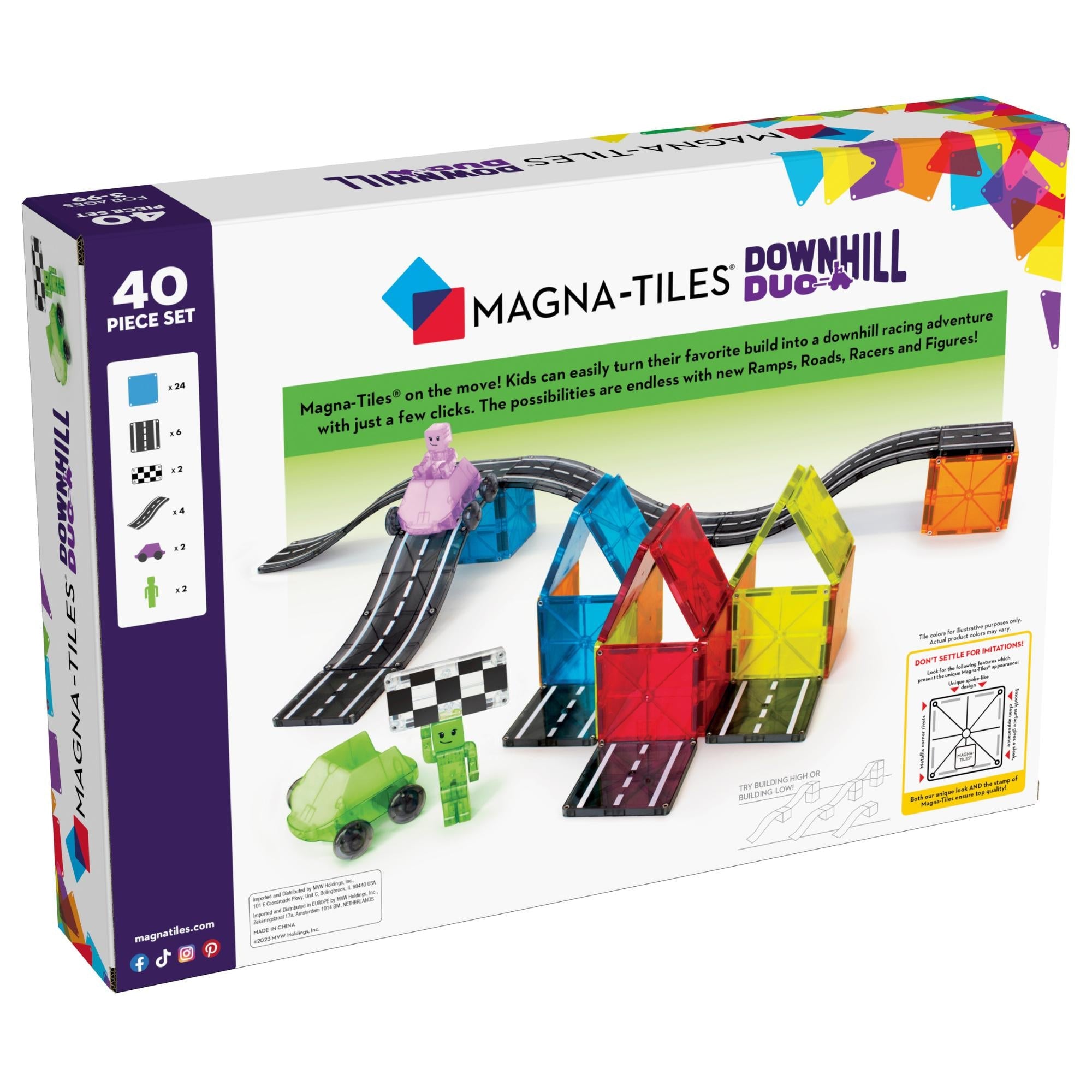Magna - Tiles Downhill Duo Magnetisk Byggesæt Geekd Dk
