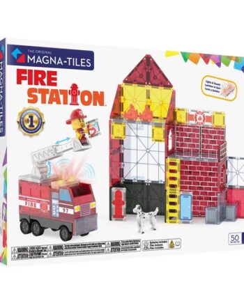 Magna - Tiles   Fire   Station     Magnetisk   Byggesæt   Geekd   Dk