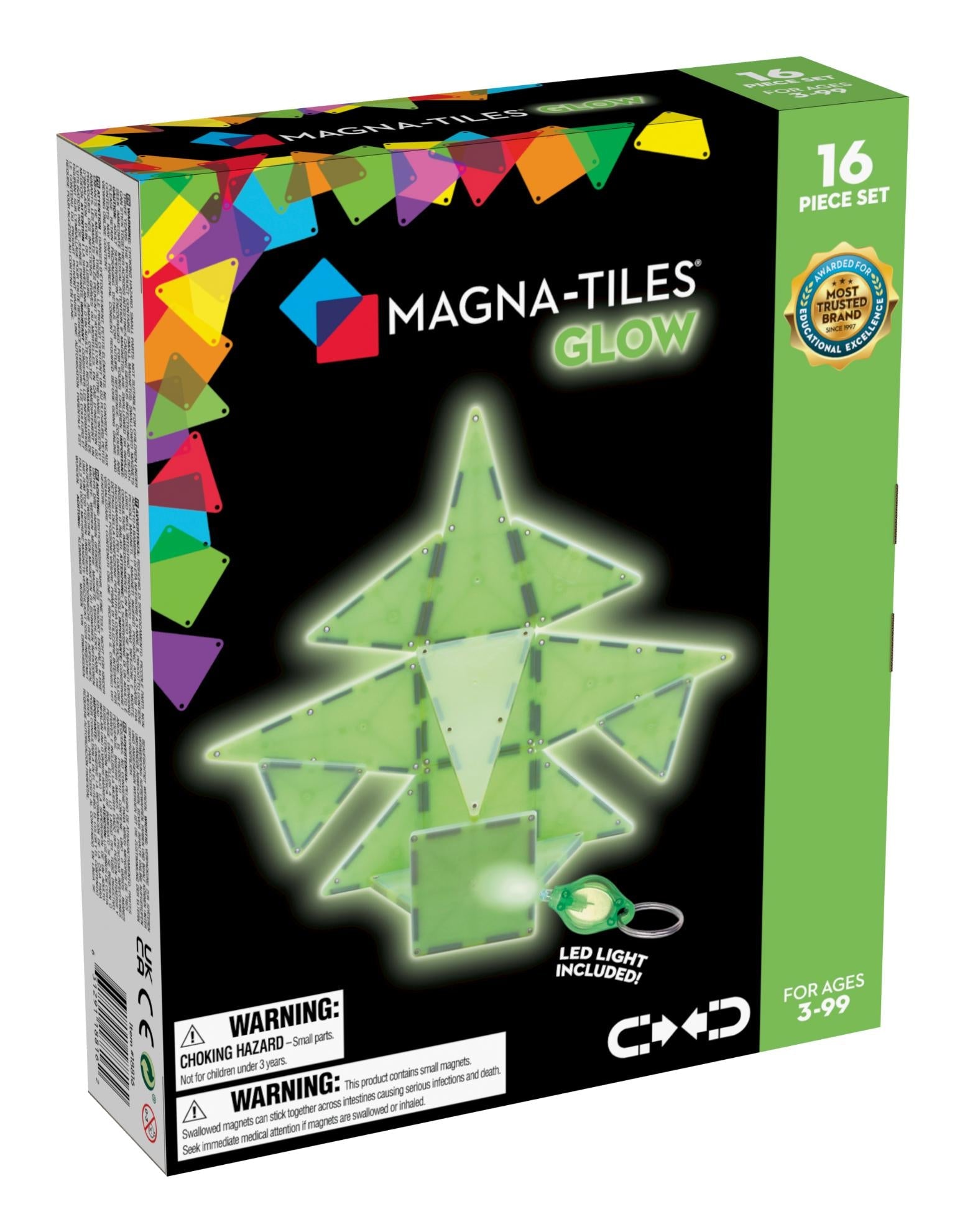 Magna - Tiles Glow Magnetisk Byggesæt Geekd Dk