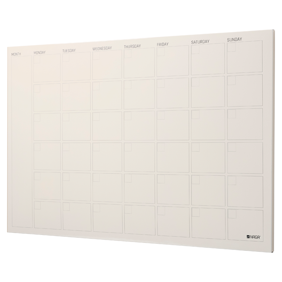 Magnetisk   Stål   Månedstavle   90   X   60   Cm    Beige   Engelsk