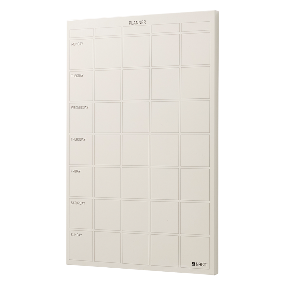 Magnetisk   Stål   Ugetavle   40   X   60   Cm    Beige   Engelsk