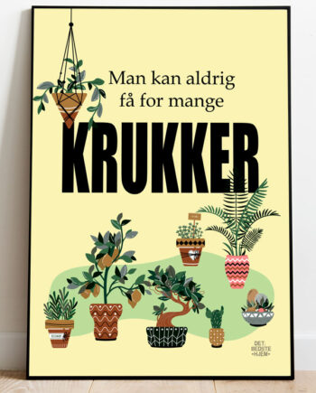 Man   Kan   Aldrig   Få   For   Mange   Krukker - Plakat   21   X   29        A4    Kr    199  -