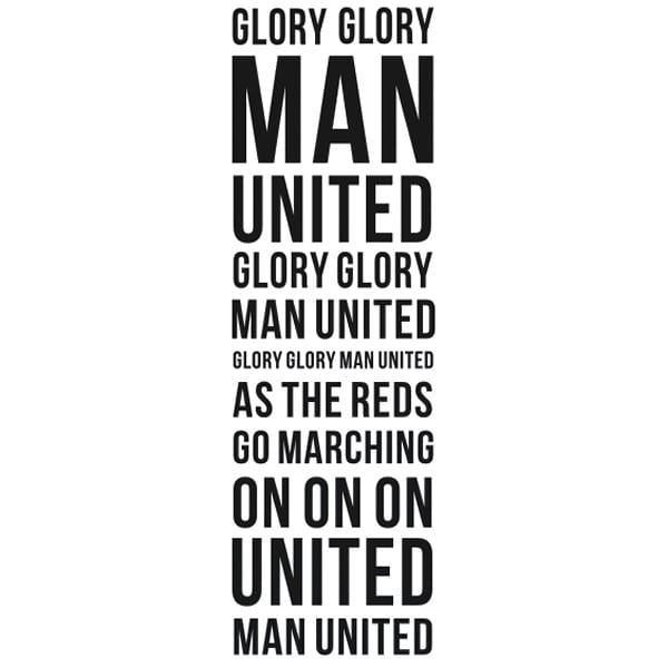 Manchester United Wallsticker Glory Glory Man United 130x40cm