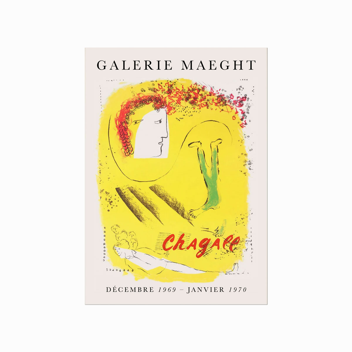 Marc Chargall Exhibition Poster Yellow