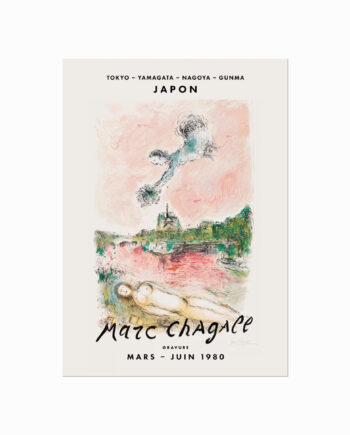 Marc   Chagall    Gravure   03    Vue   De   Notre - Dame