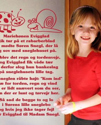 Mariehønen   Evigglad   Wallsticker