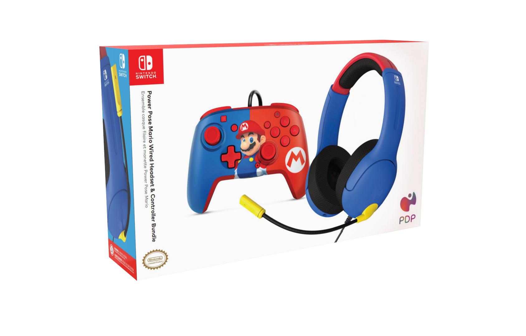 Mario   Bundle   Airlite   Headset     Mario   Power   Pose   Controller   Geekd   Dk