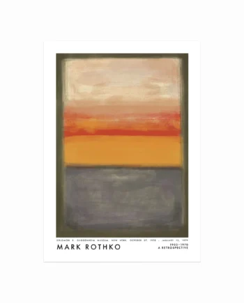 Mark   Rothko   Plakat    Orange    White    Red    Green