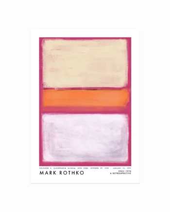 Mark   Rothko   Plakat    White    Orange    Pink