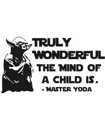 Master   Yoda   Citat    Sej   Star   Wars   Wallsticker    Sort   Hvid