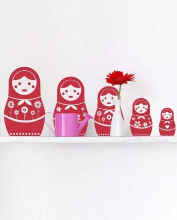Matrjosjka   Russiske   Dukker   Wallsticker