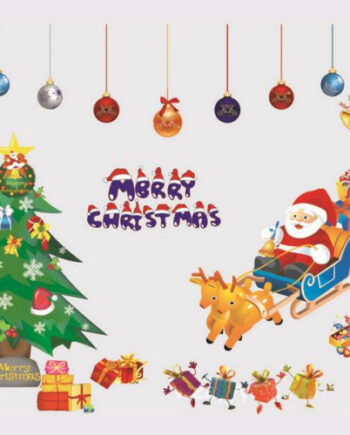 Merry   Christmas   Jule   Wallsticker    Julemand    Juletræ    Pynt   Mm
