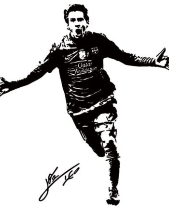 Messi   Scoring    Flot   Fodbold   Wallsticker    60x57cm