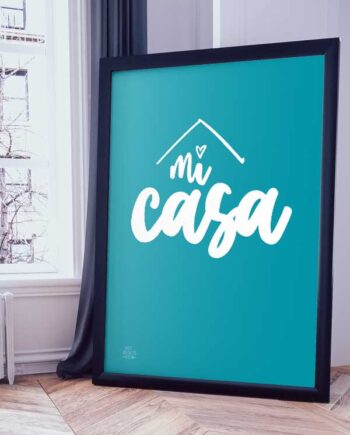 Mi   Casa - Plakat    Blå    21   X   29        A4    Kr    199  -