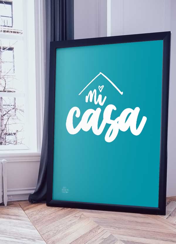 Mi Casa - Plakat Blå 21 X 29 A4 Kr 199 -