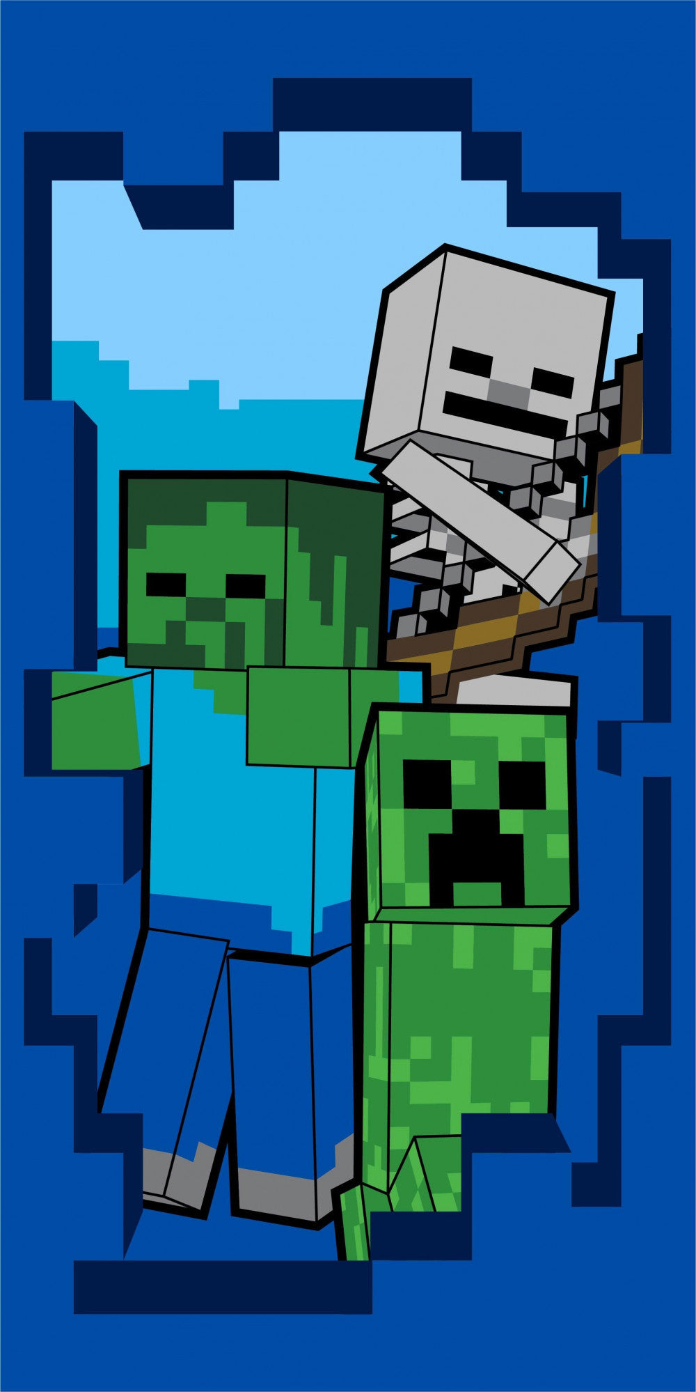 Minecraft   Beware   Badehåndklæde   70x140cm
