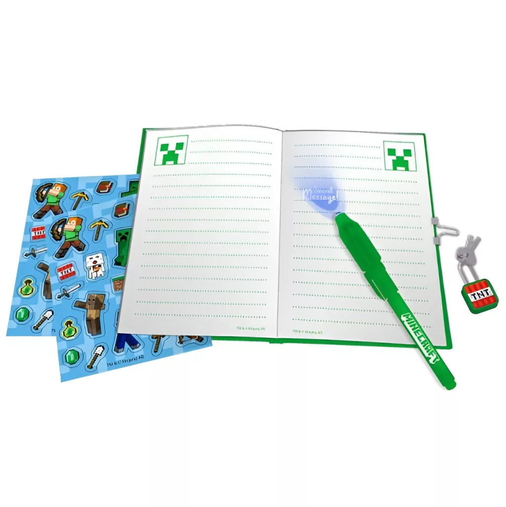 Minecraft   Boom   Dagbog   Med   Magisk   Pen     Skrivesæt   Notesbog   Geekd   Dk