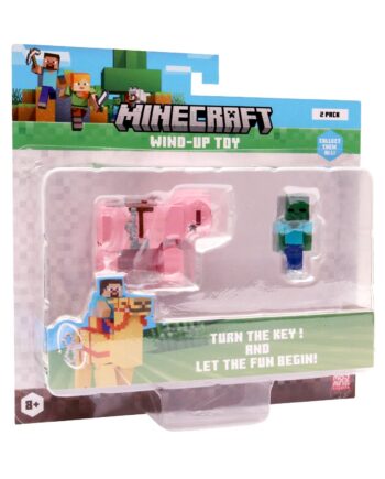 Minecraft   3d   Wind - Up   Toy   Pig   Figur   Geekd   Dk