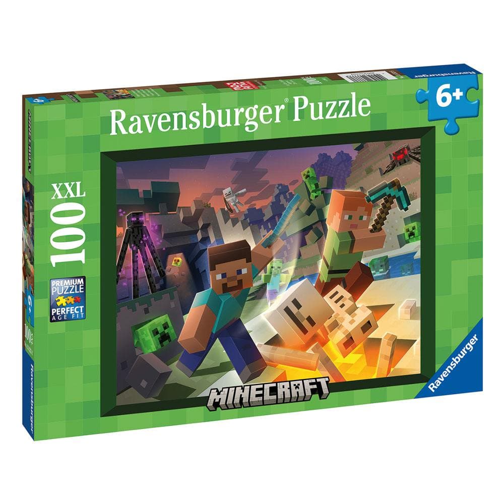 Minecraft   Jigsaw   Monster   Minecraft    100   Brikker    Puslespil   Geekd   Dk