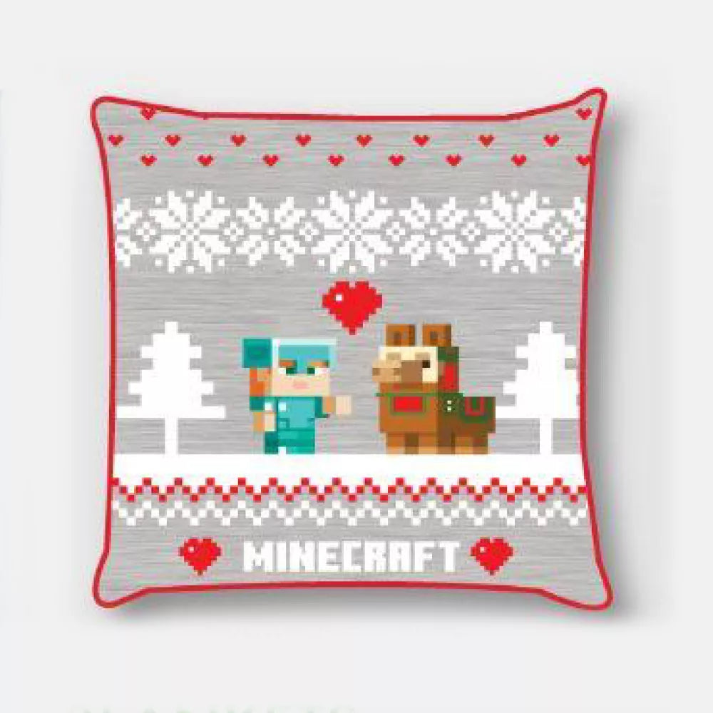 Minecraft   Jule   Pudebetræk     40x40   Cm    Velour    Geekd   Dk