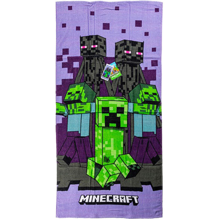 Minecraft   Lilla   Badehåndklæde   70x140cm