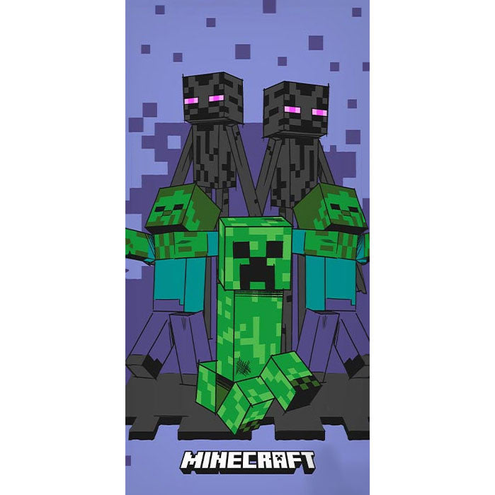 Minecraft   Lilla   Badehåndklæde   70x140cm