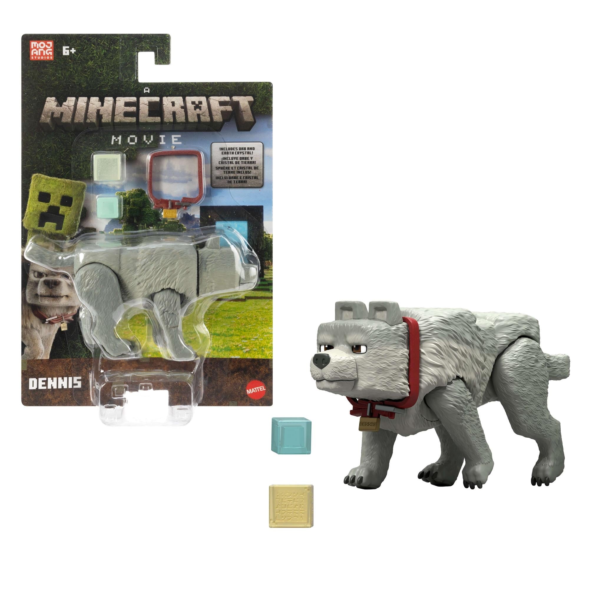 Minecraft   Movie   Dennis   The   Wolf     Figur   Legetøj   Geekd   Dk