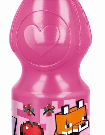 Minecraft   Pink   Flaske    Sportsflaske   400   Ml