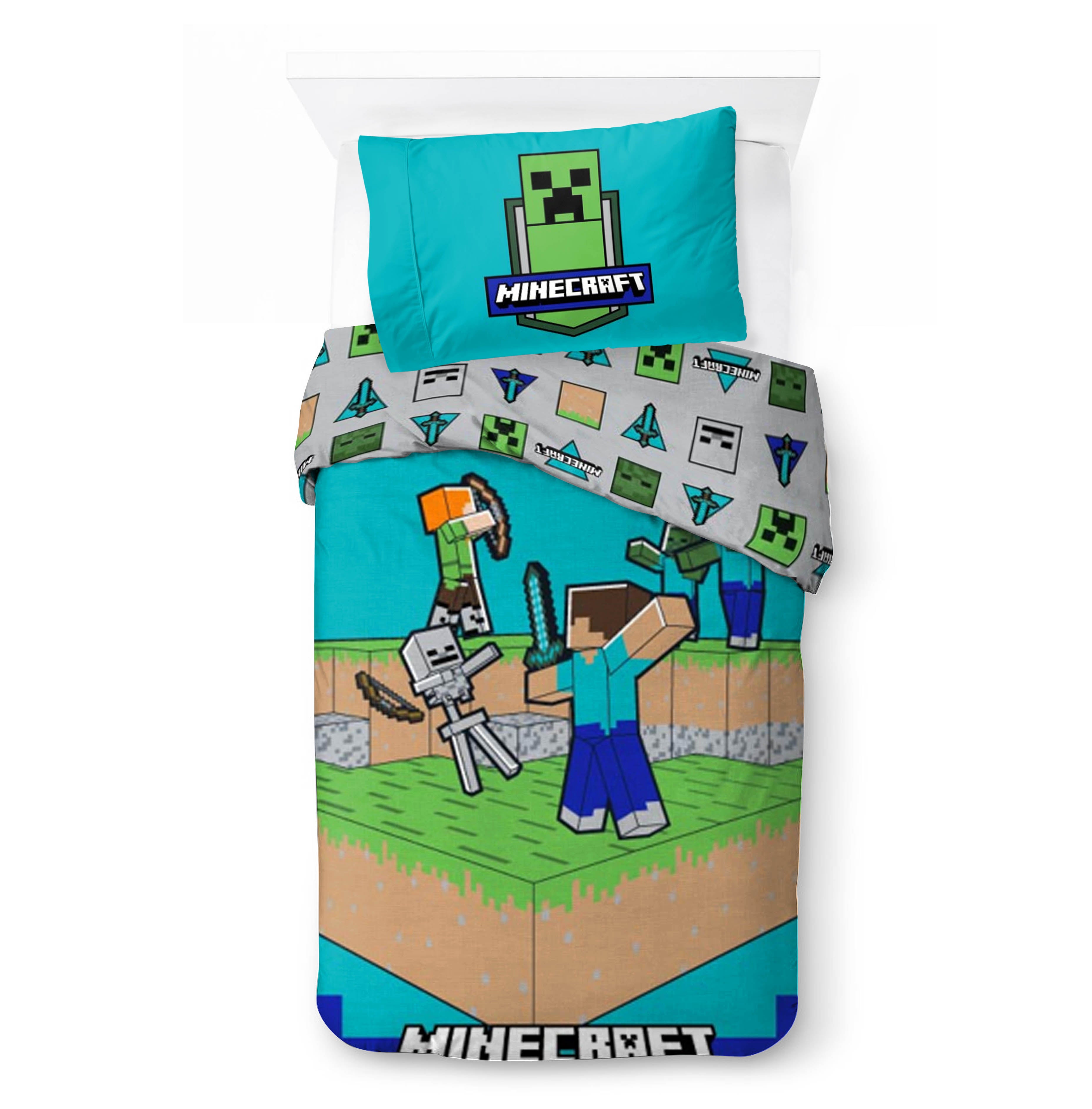 Minecraft   The   Fight   Is   On     Sengetøj   Geekd   Dk