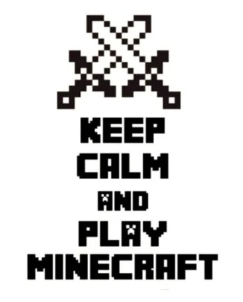 Minecraft   Wallsticker    Keep   Calm   And   Play   Minecraft    70x50cm