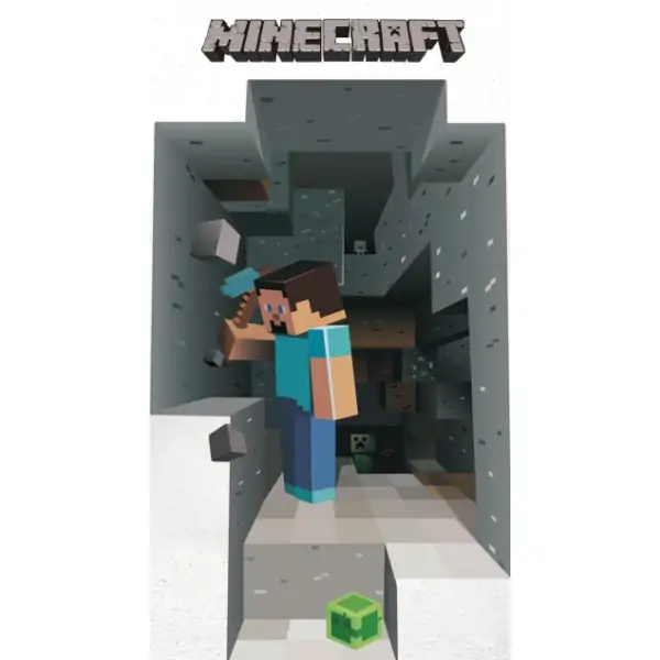 Minecraft Wallsticker Minecrafter Bygger Ud Hul I Væggen 50x70cm