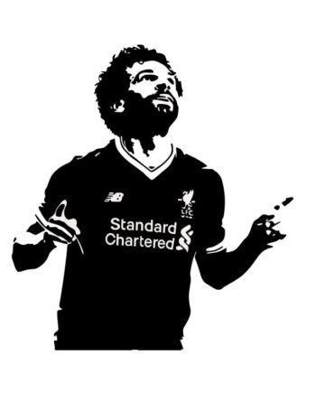 Mohamed   Salah   Scoring    Flot   Fodbold   Wallsticker    62x57cm