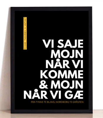 Mojn   Når   Vi   Komme   Plakat   I   Sort   Gul   A4