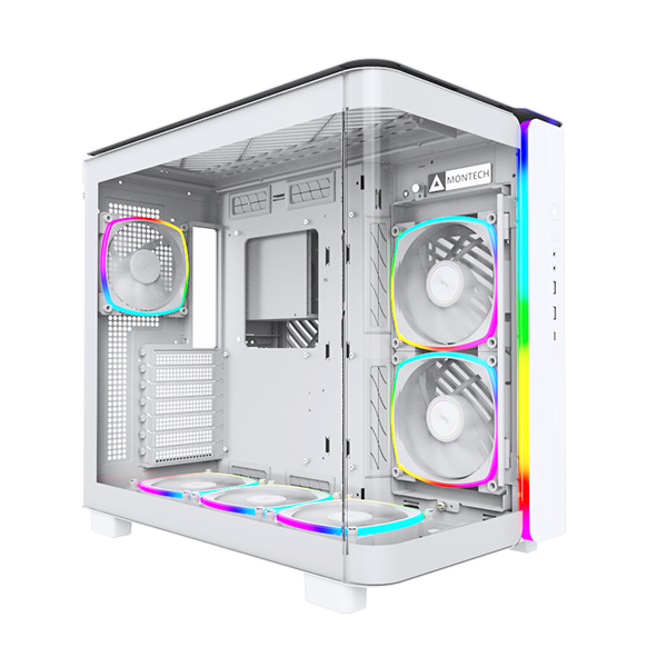 Montech   King   95   Pro   Hvid -   Curved   Glas
