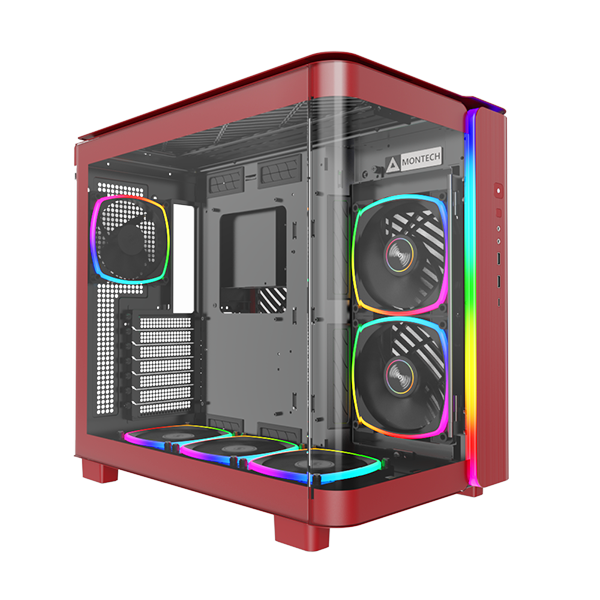 Montech   King   95   Pro   Rød -   Curved   Glas