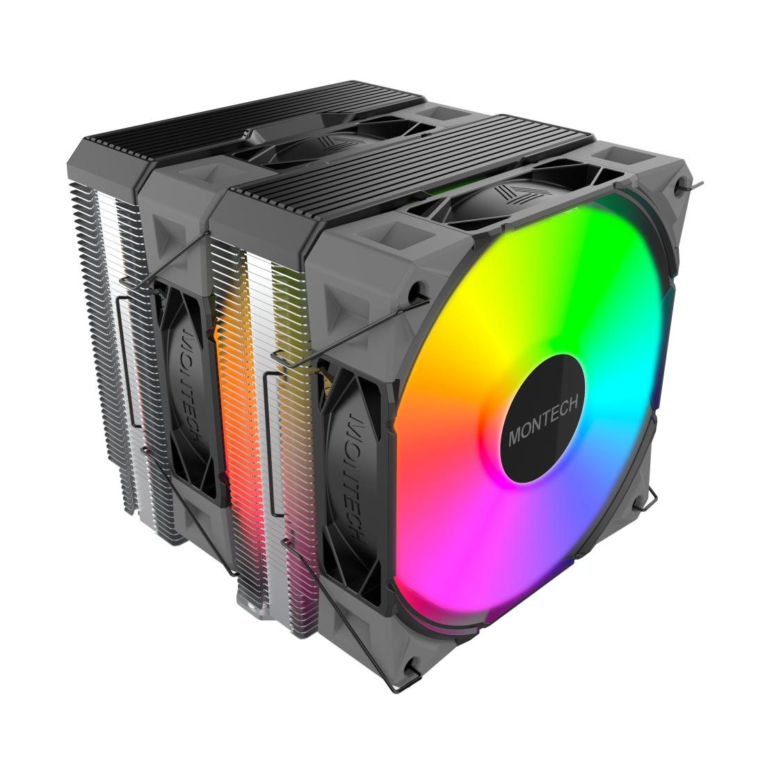 Montech   Nx600    Dual   Tower        Hp   Cpu   Cooler    Argb    Black   Cpu   Køler   Geekd   Dk