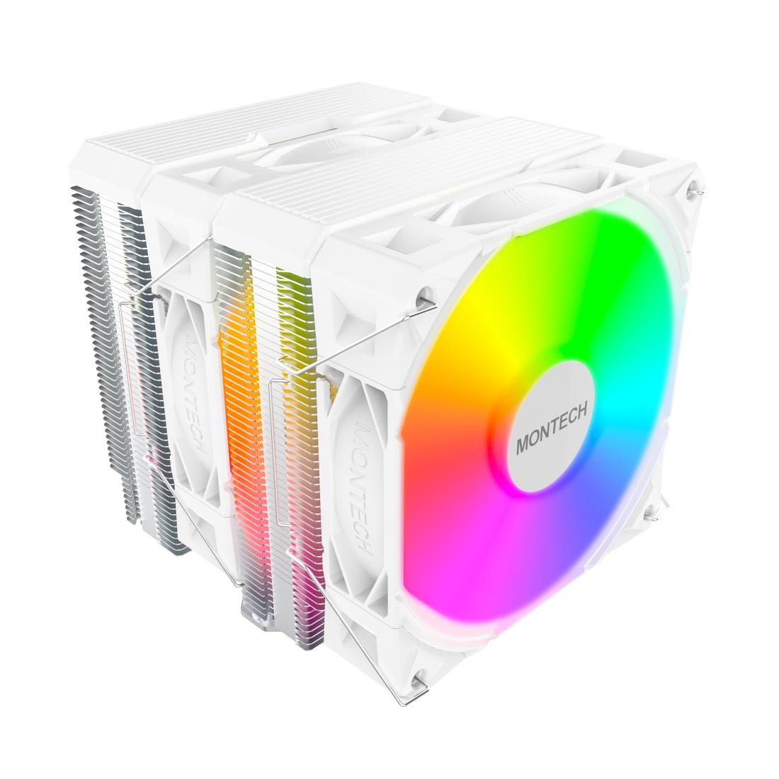 Montech   Nx600    Dual   Tower        Hp   Cpu   Cooler    Argb    White   Cpu   Køler   Geekd   Dk