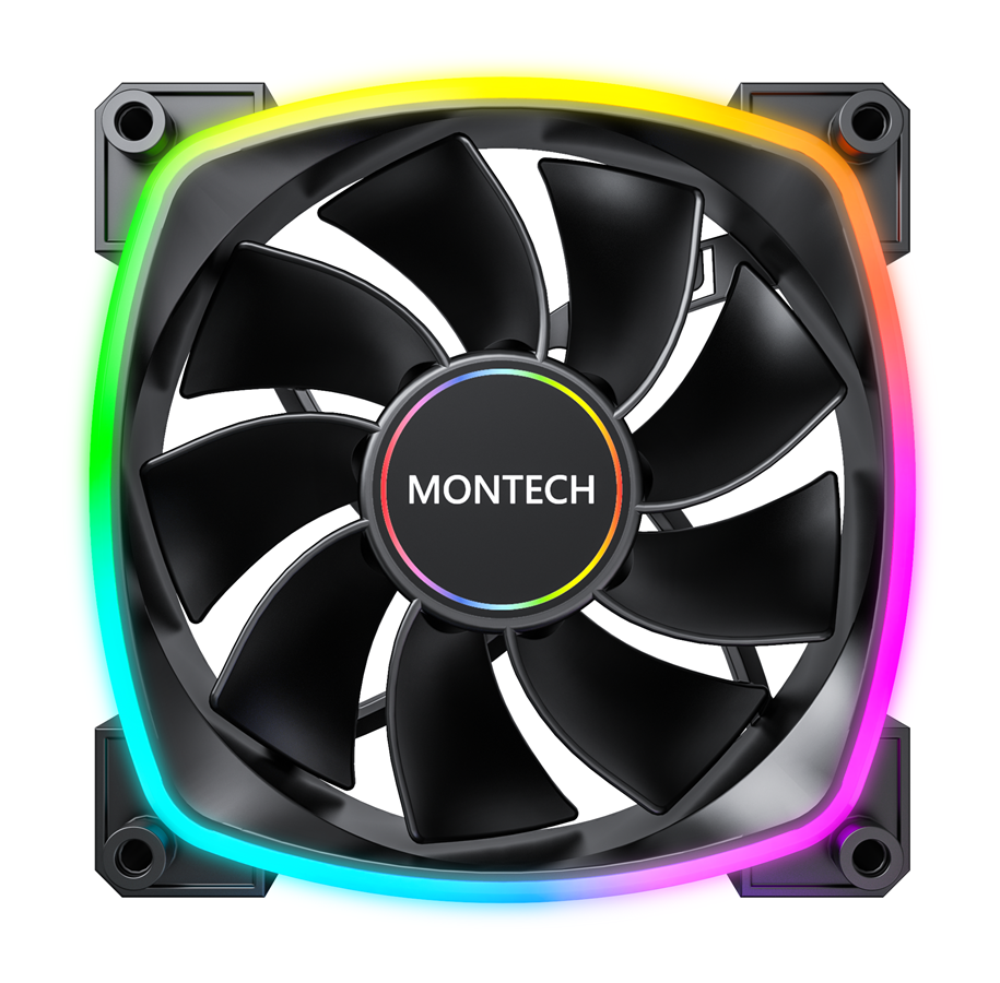 Montech   Rx140   Pwm   Black   140mm   Argb   Reverse