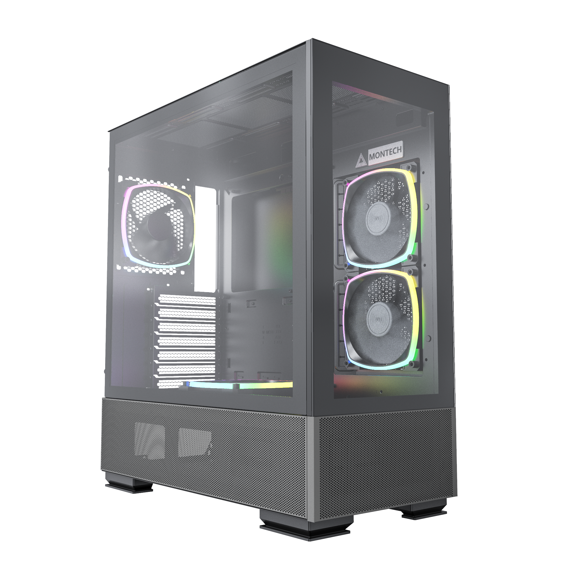 Montech Sky Two Black Midi - Tower E - Atx 4x Argb Pwm Fans