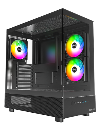 Montech   Xr   Tg   Sort -  3x   120   Argb   Pwm   Fans