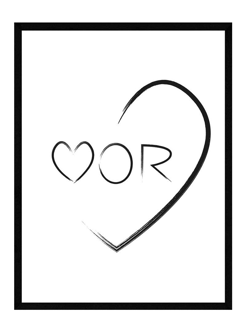 Mor   Hjerte   Hvid   Plakat