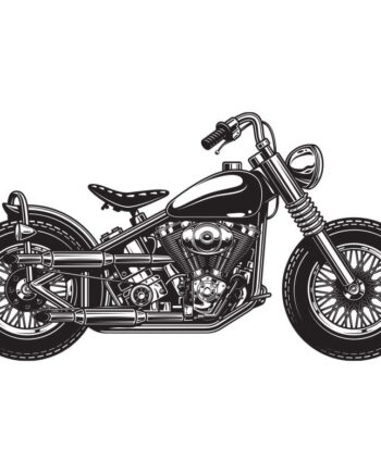 Motorcykel   Wallsticker    33x59cm    Sort