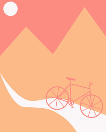 Mountainbike   Pale   Af   Justesen   Plakater